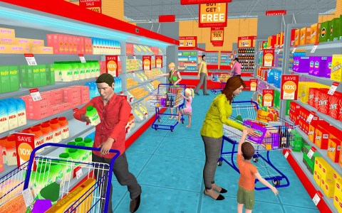 اسکرین شات بازی Supermarket Shopping Game 3D 1
