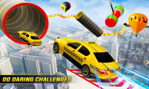 اسکرین شات برنامه Taxi Car Mega Ramp Stunt: GT Car Racing Stunt Game 2