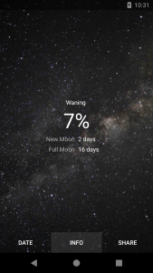 اسکرین شات 2 برنامه MOON - Current Moon Phase