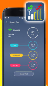 اسکرین شات برنامه Chart signals & Network speed test 3g 4g 5g Wi-Fi 2