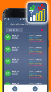 اسکرین شات برنامه Chart signals & Network speed test 3g 4g 5g Wi-Fi 4