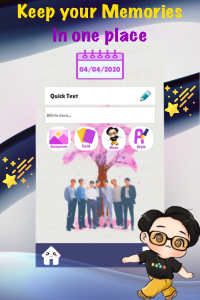 اسکرین شات برنامه B.T.S Diary-Kpop App with lock 2