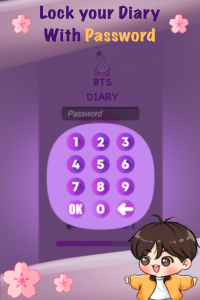 اسکرین شات برنامه B.T.S Diary-Kpop App with lock 1