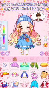 اسکرین شات 2 بازی Chibi Doll Dress Up: DIY Game