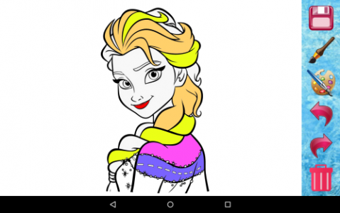 اسکرین شات برنامه کتاب نقاشی پرنسس السا (دخترانه) 2