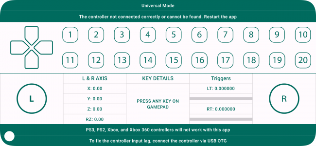 اسکرین شات 3 برنامه PS4 controller Tester