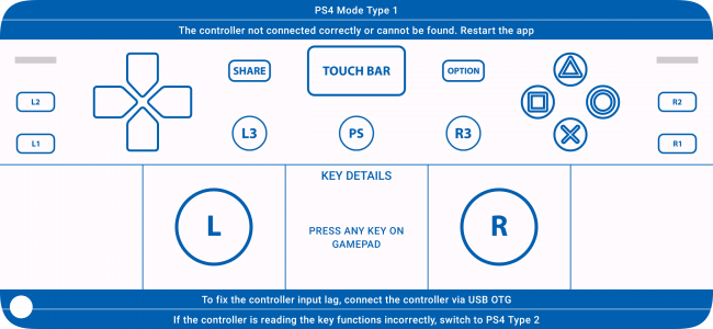 اسکرین شات برنامه PS4 controller Tester 2