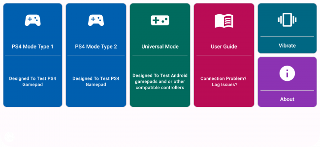 اسکرین شات 1 برنامه PS4 controller Tester