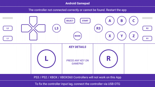 اسکرین شات برنامه Gamepad Tester 2