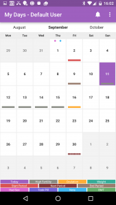 اسکرین شات برنامه My Days - Ovulation Calendar & Period Tracker ™ 1