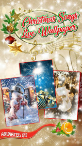 اسکرین شات برنامه Christmas Songs Live Wallpaper with Music 🎶 1