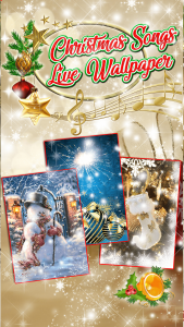 اسکرین شات 1 برنامه Christmas Songs Live Wallpaper