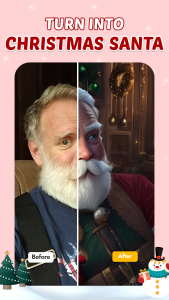 اسکرین شات 3 برنامه XmasAI: Makeup Filter App