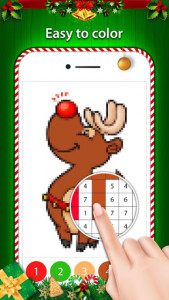 اسکرین شات برنامه Christmas Pixel Art - Color by No. Coloring Pages 3