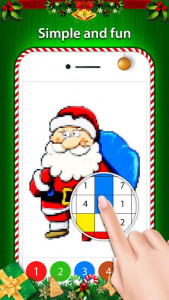 اسکرین شات برنامه Christmas Pixel Art - Color by No. Coloring Pages 2