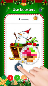 اسکرین شات برنامه Christmas Pixel Art - Color by No. Coloring Pages 4