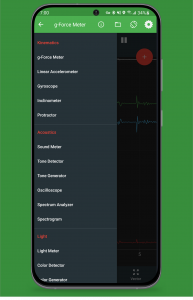 اسکرین شات 1 برنامه Physics Toolbox Sensor Suite