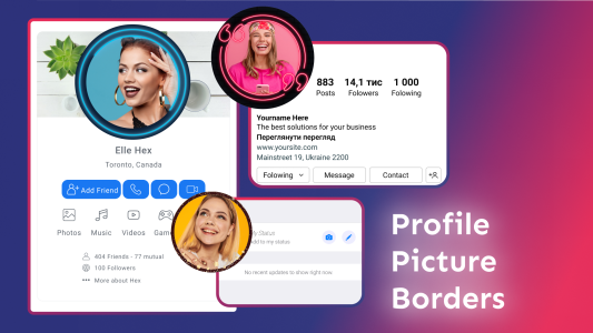 اسکرین شات 1 برنامه Profile Picture Border Frame
