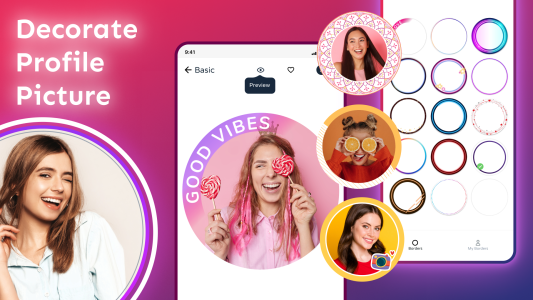 اسکرین شات 2 برنامه Profile Picture Border Frame