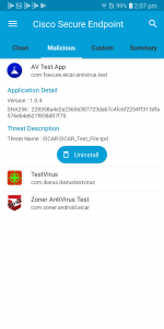 اسکرین شات برنامه Cisco Secure Endpoint 3