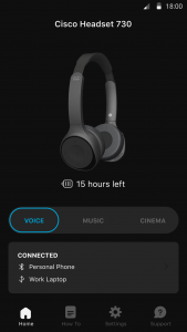 اسکرین شات برنامه Cisco Headsets 1