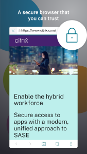 اسکرین شات 1 برنامه Citrix Secure Web