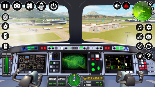 اسکرین شات برنامه Airplane Flight Pilot Game 2
