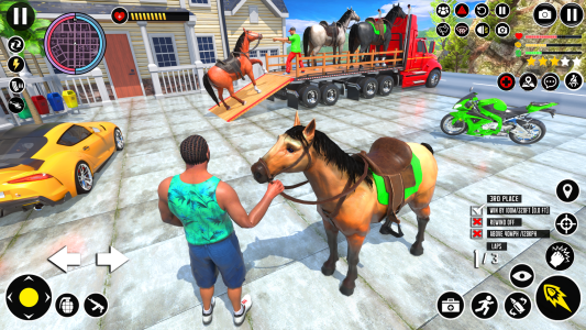 اسکرین شات 2 برنامه Animal Transport Truck Game 3D