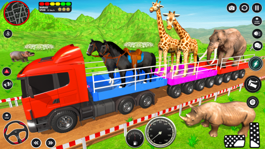 اسکرین شات برنامه Animal Transport Truck Game 3D 8