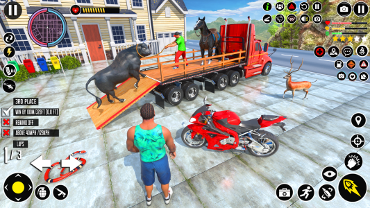 اسکرین شات 1 برنامه Animal Transport Truck Game 3D
