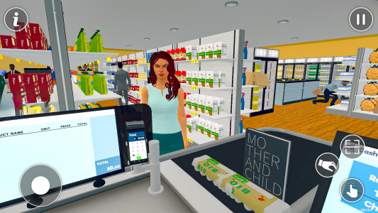 اسکرین شات 2 بازی Supermarket Cashier Games 3D