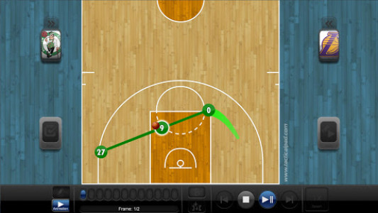 اسکرین شات برنامه TacticalPad Basketball 2