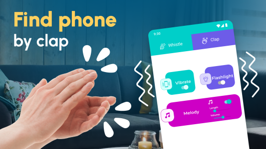 اسکرین شات 7 برنامه Clap to Find My Phone: Whistle