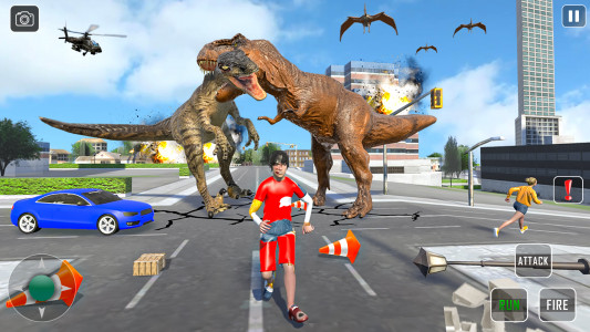 اسکرین شات بازی Dinosaur Smash Rescue Batle 3D 1