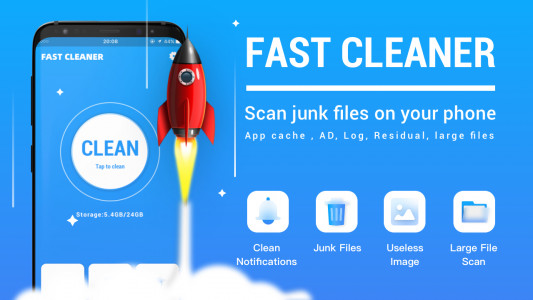 اسکرین شات برنامه Fast Cleaner - junk 1