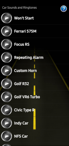 اسکرین شات 5 برنامه Car Sounds and Ringtones