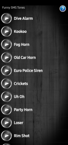 اسکرین شات 1 برنامه Funny SMS Tones