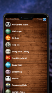 اسکرین شات 1 برنامه Super Scary Ringtones
