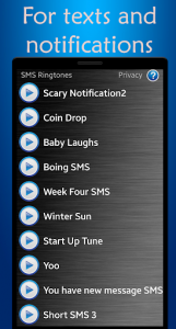 اسکرین شات برنامه SMS Ringtones 1