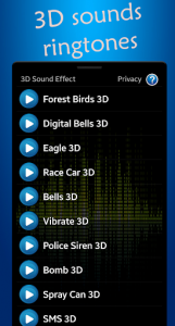 اسکرین شات برنامه 3D Sound Effects 1