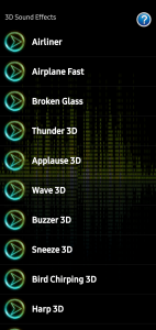 اسکرین شات 1 برنامه 3D Sound Effects