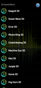 اسکرین شات 4 برنامه 3D Sound Effects