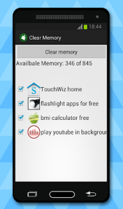 اسکرین شات برنامه clear memory 1