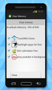 اسکرین شات برنامه clear memory 2