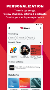 اسکرین شات برنامه iHeart: Music, Radio, Podcasts 3
