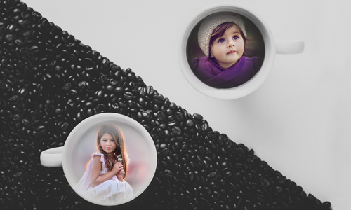 اسکرین شات برنامه Coffee Cup Dual Photo Frame 1