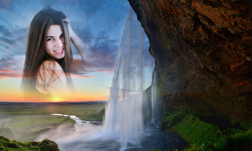 اسکرین شات 1 برنامه Waterfall Photo Frame