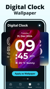 اسکرین شات 1 برنامه Digital Clock - Alarm Clock