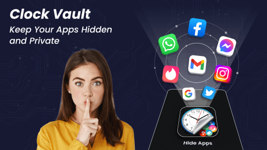 اسکرین شات 2 برنامه Vault Clock App Hider & Files