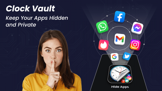 اسکرین شات 2 برنامه Vault Clock App Hider & Files